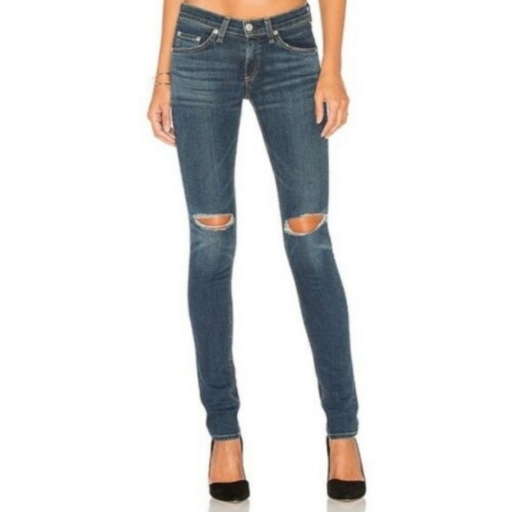Rag & Bone 9 Inch High Rise Skinny Jeans in Vashon